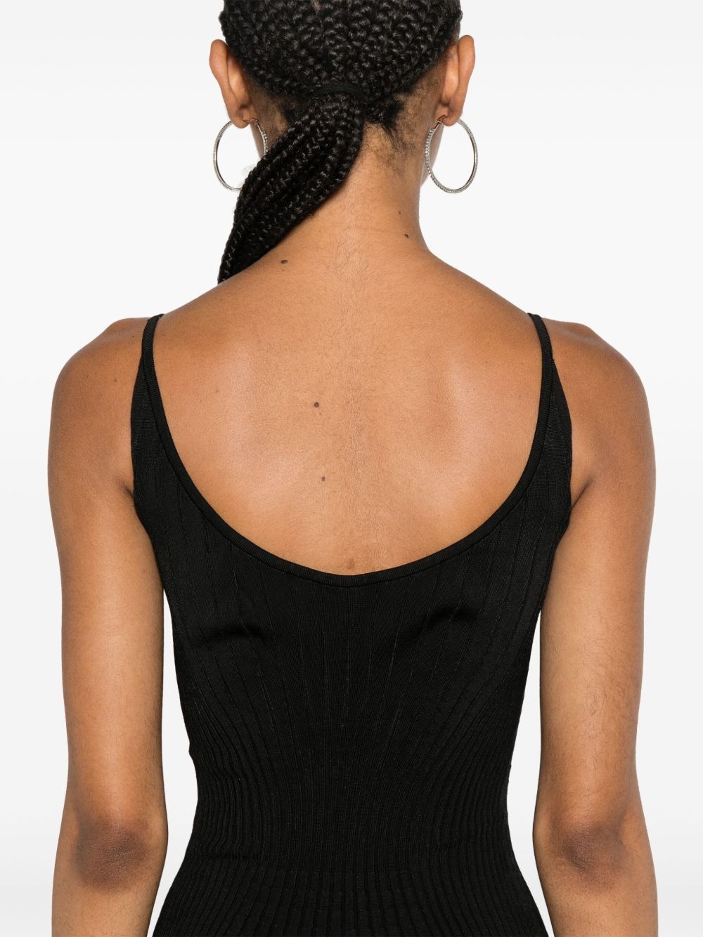 sleeveless knitted midi dress - 5