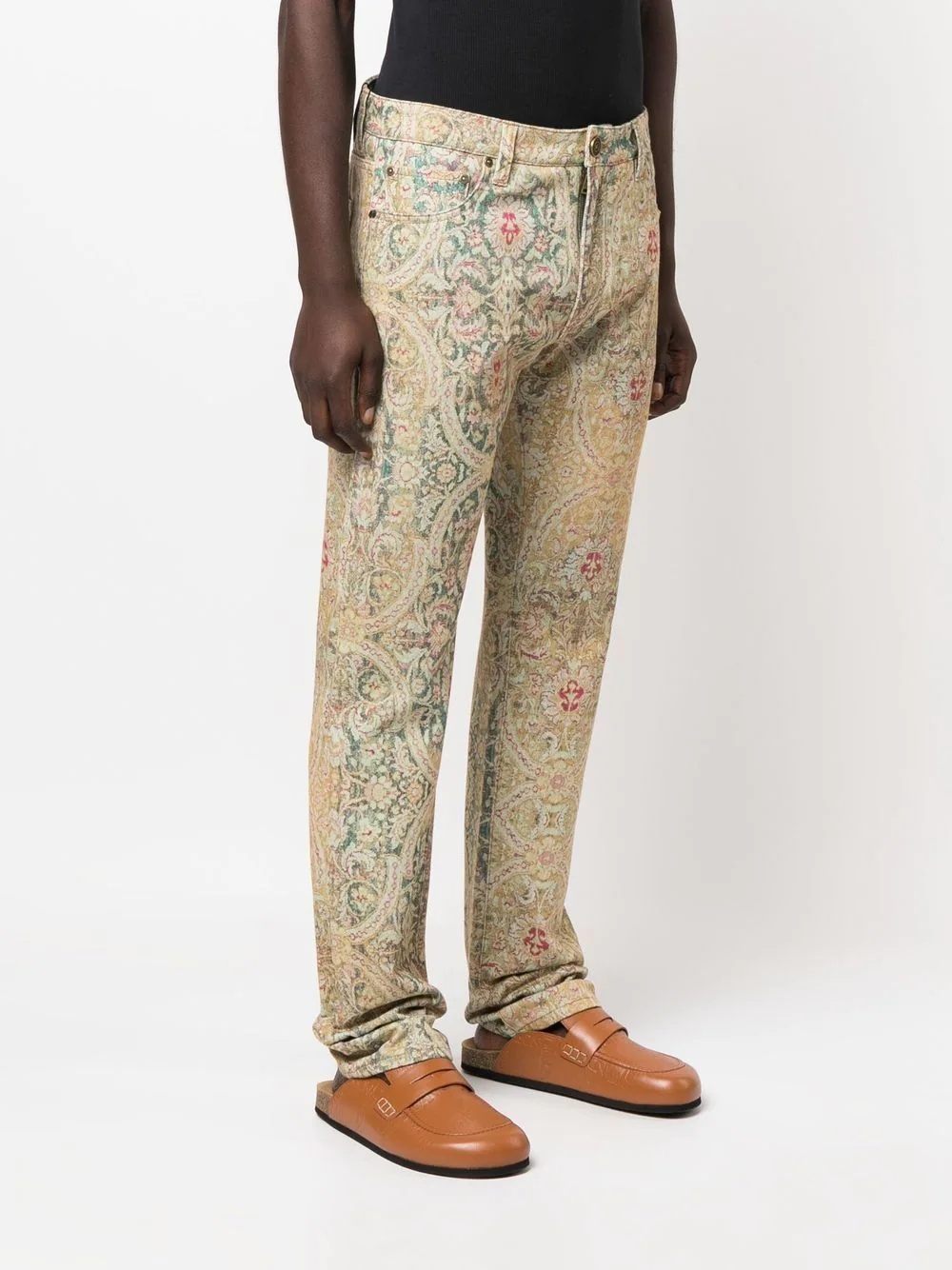 graphic-print straight-leg trousers - 3