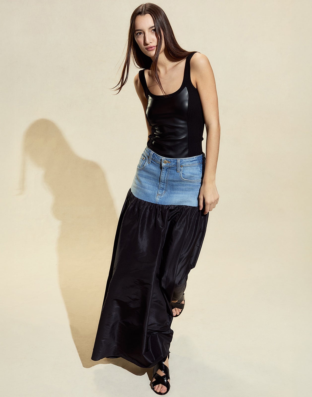 Tribeca Vegan Leather Combo Top - 3