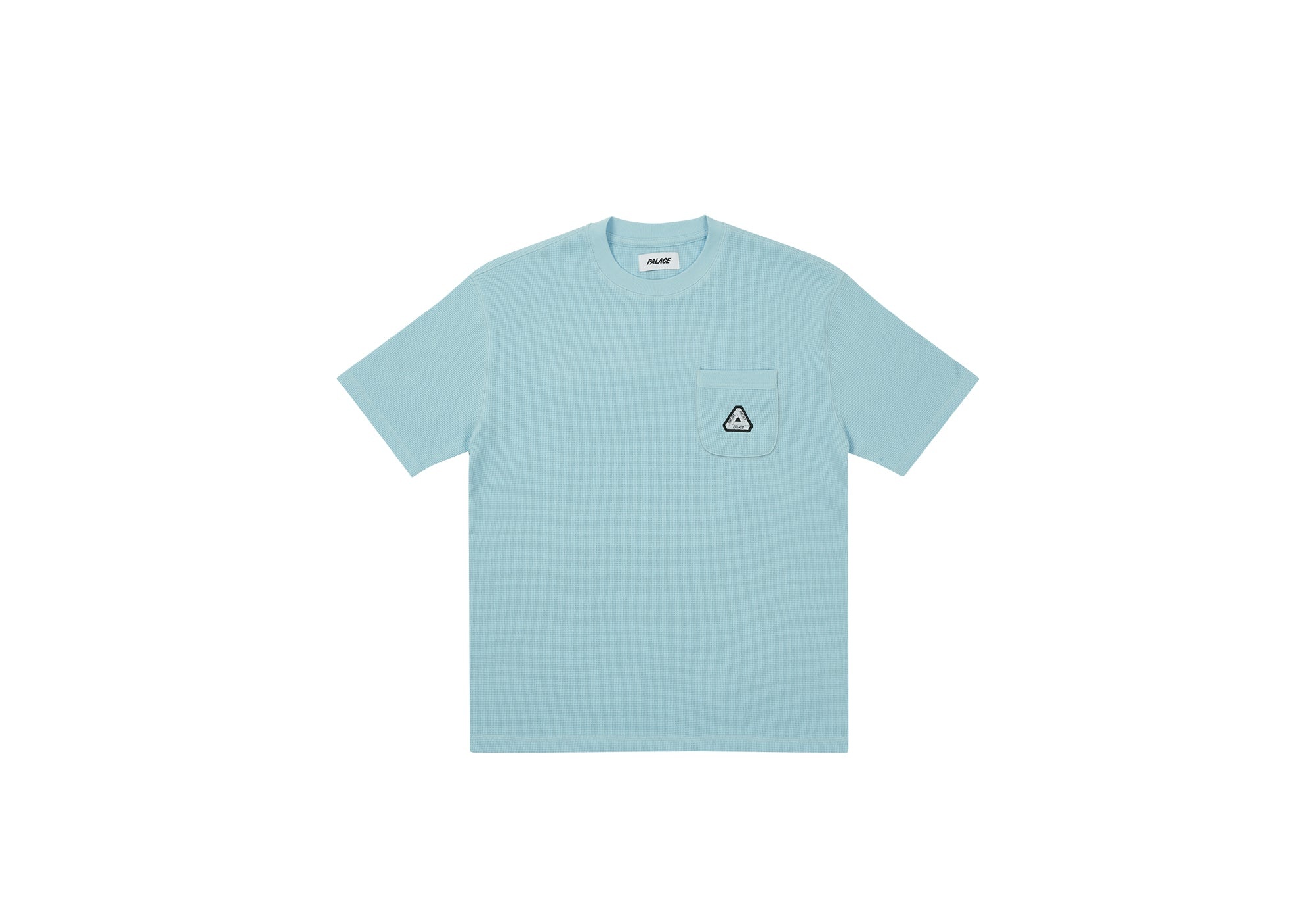 WAFFLE OVERLOCK T-SHIRT LIGHT BLUE - 1