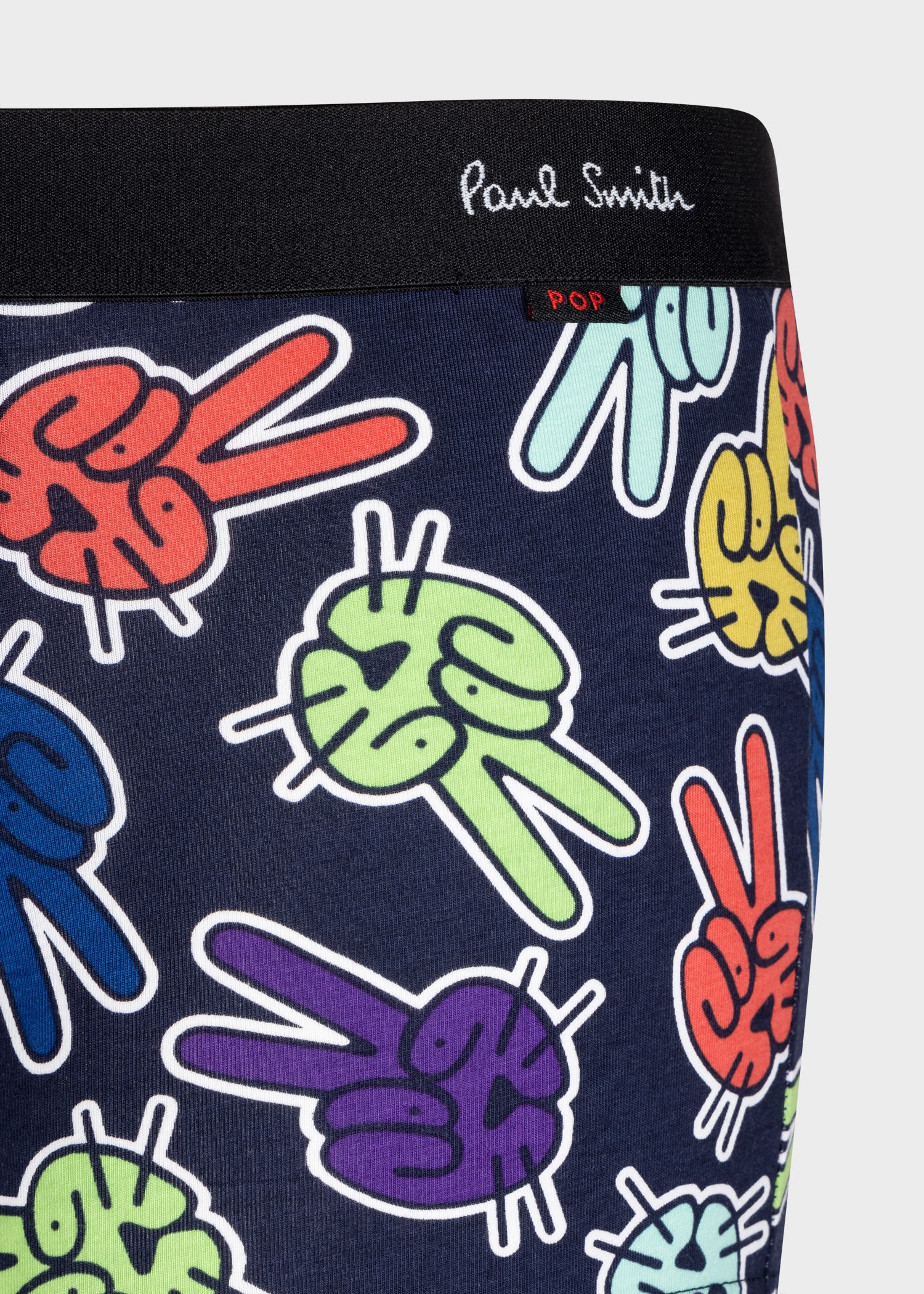 'Peace Bunny' Print Low-Rise Boxer Briefs - 3