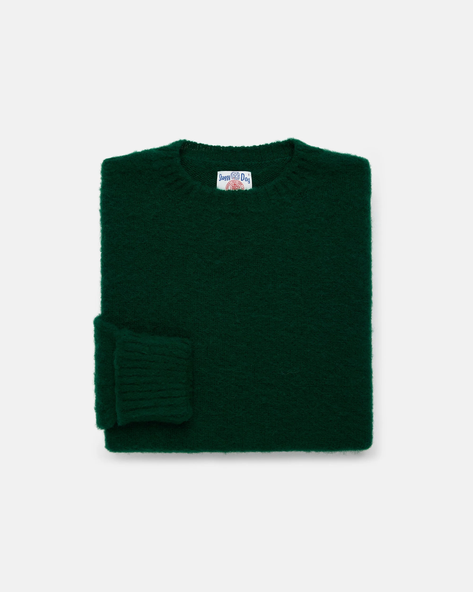 MADE-IN-SCOTLAND TARTAN GREEN SHAGGY DOG SWEATER - CLASSIC FIT - 1