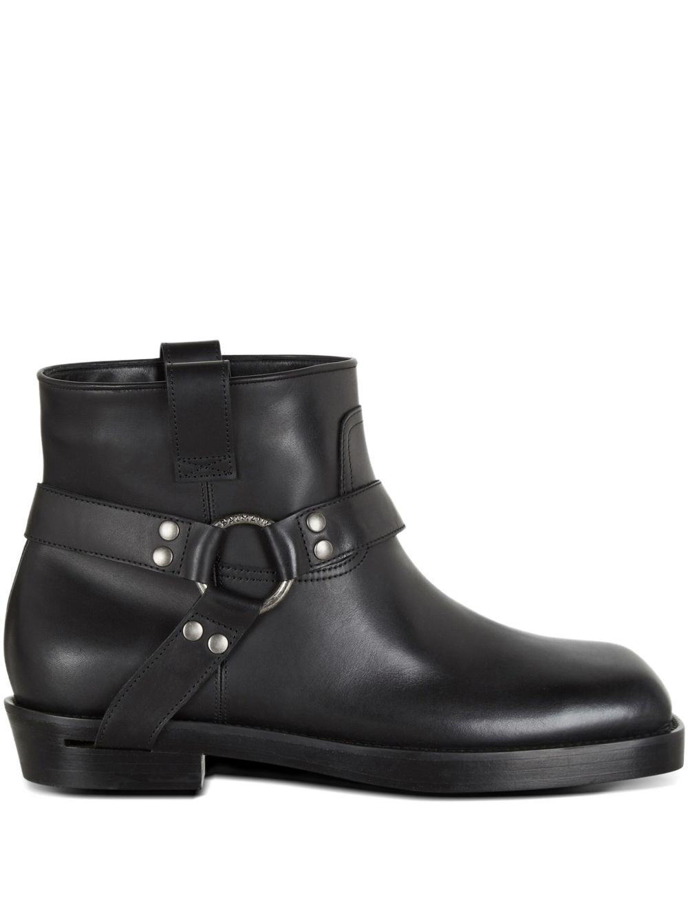 leather biker ankle boots - 1
