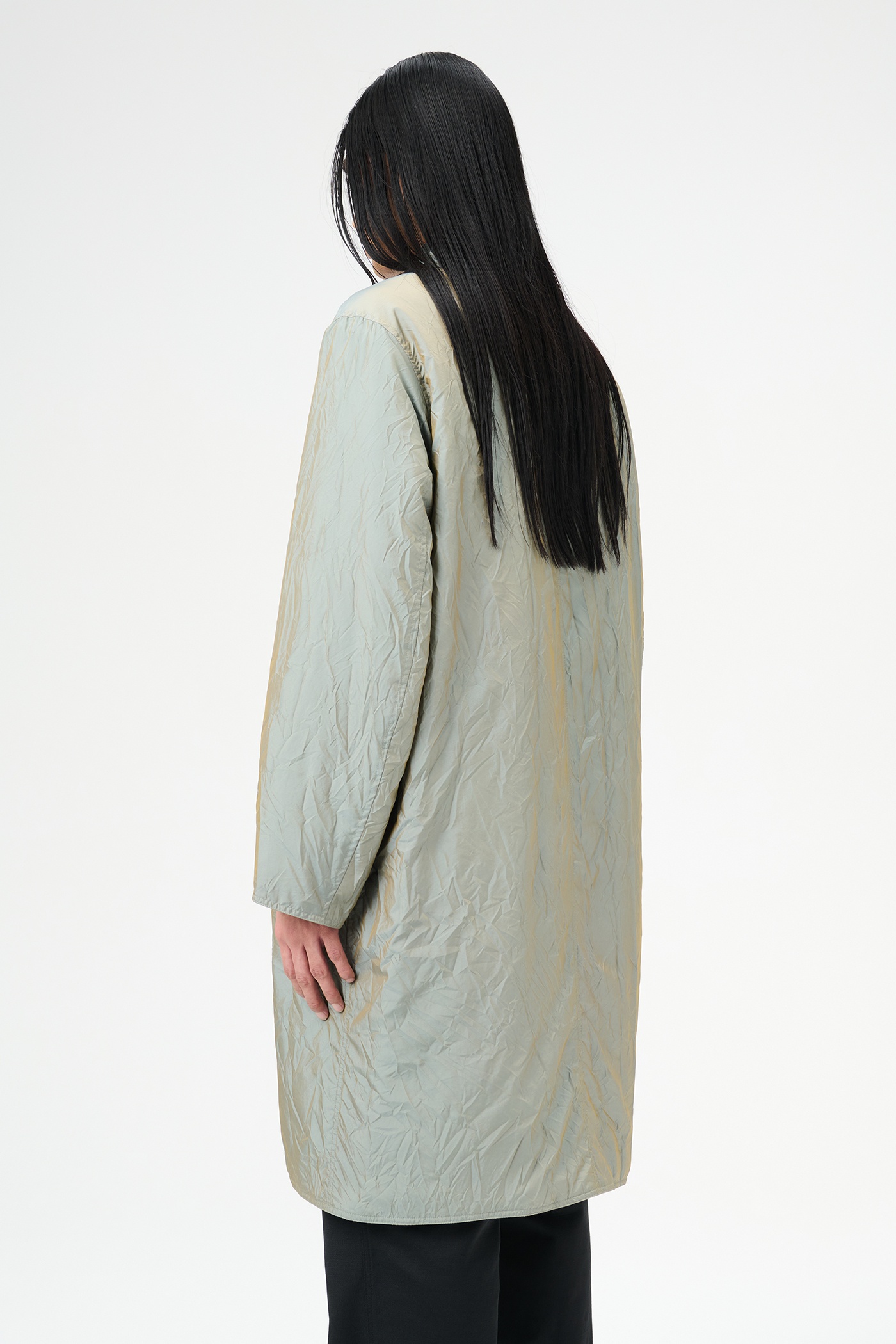 Blithe Coat Shining Olive Crinkle Solaro - 6