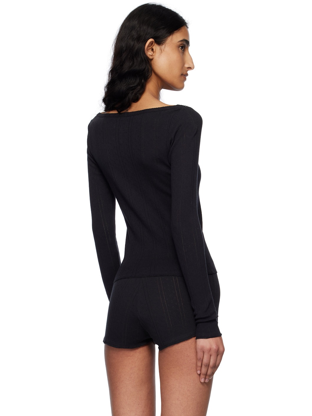 Black 'The Bateau' T-shirt - 3