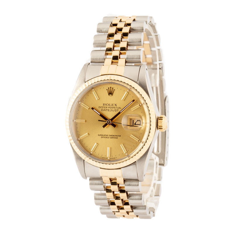 Used Rolex Datejust 16013 Steel & Yellow Gold - 2
