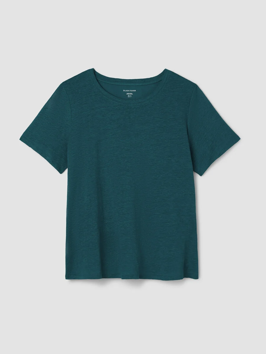 Organic Linen Jersey Crew Neck Tee - 1