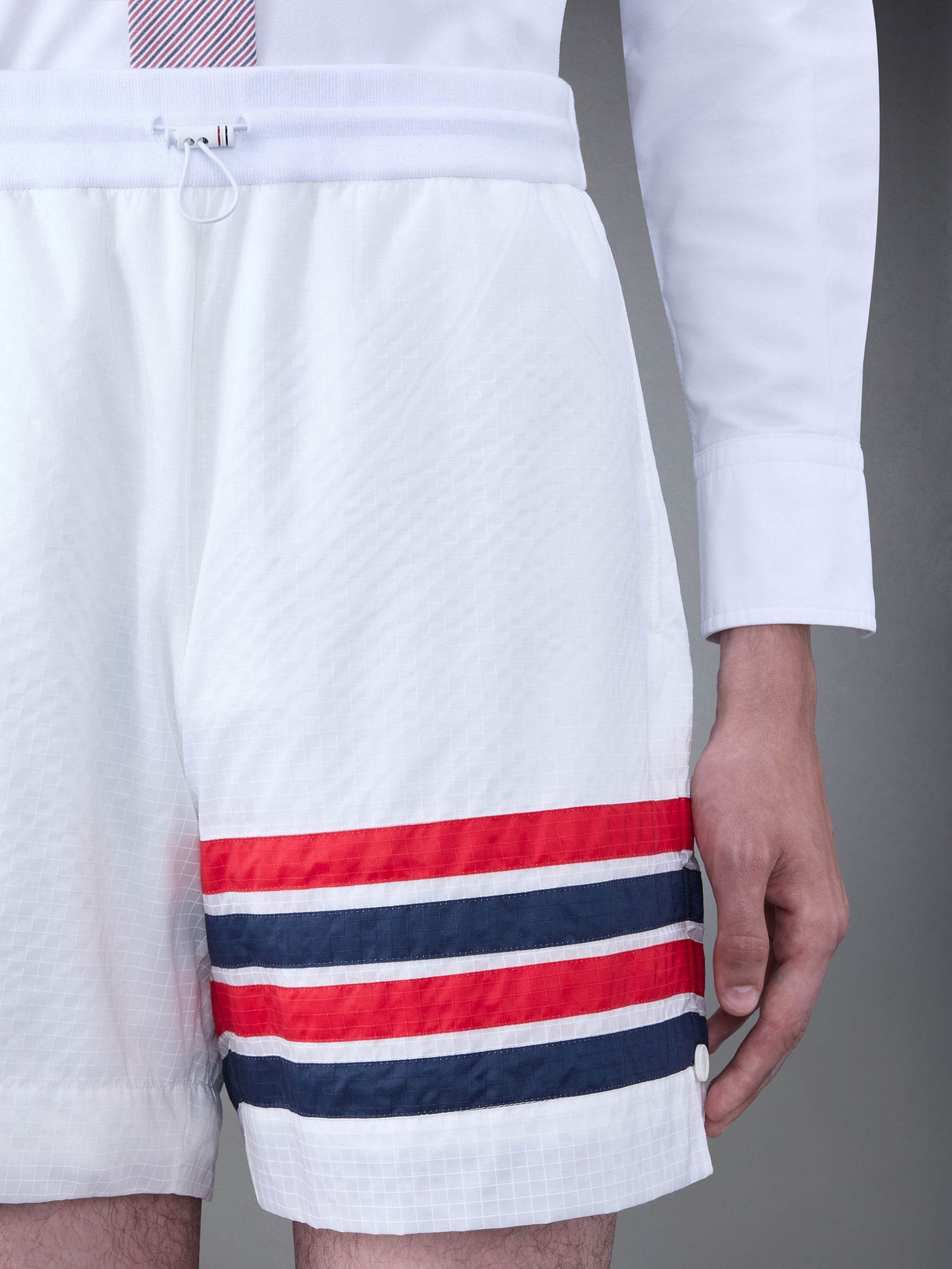 4-Bar stripe ripstop shorts - 4