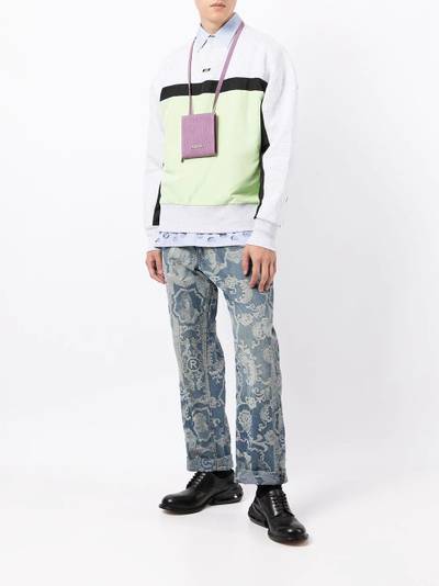 MSGM logo-patch panelled sweatshirt outlook