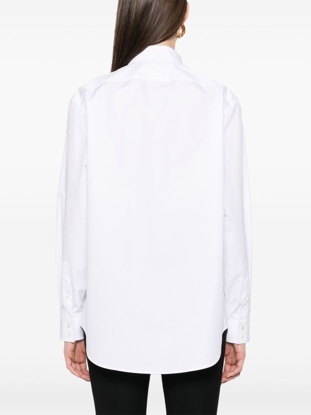 embossed poplin shirt - 4