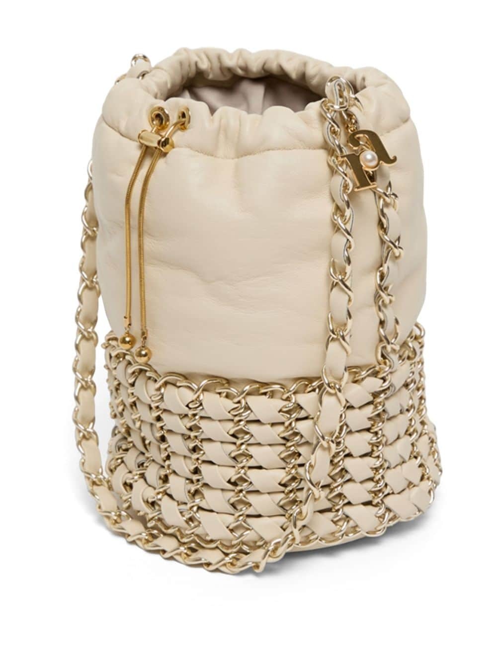 chain-detailing bucket bag - 4