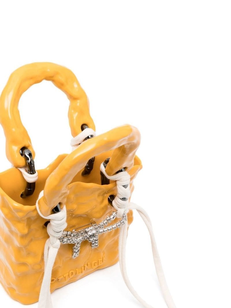 crystal-embellished mini tote bag - 5