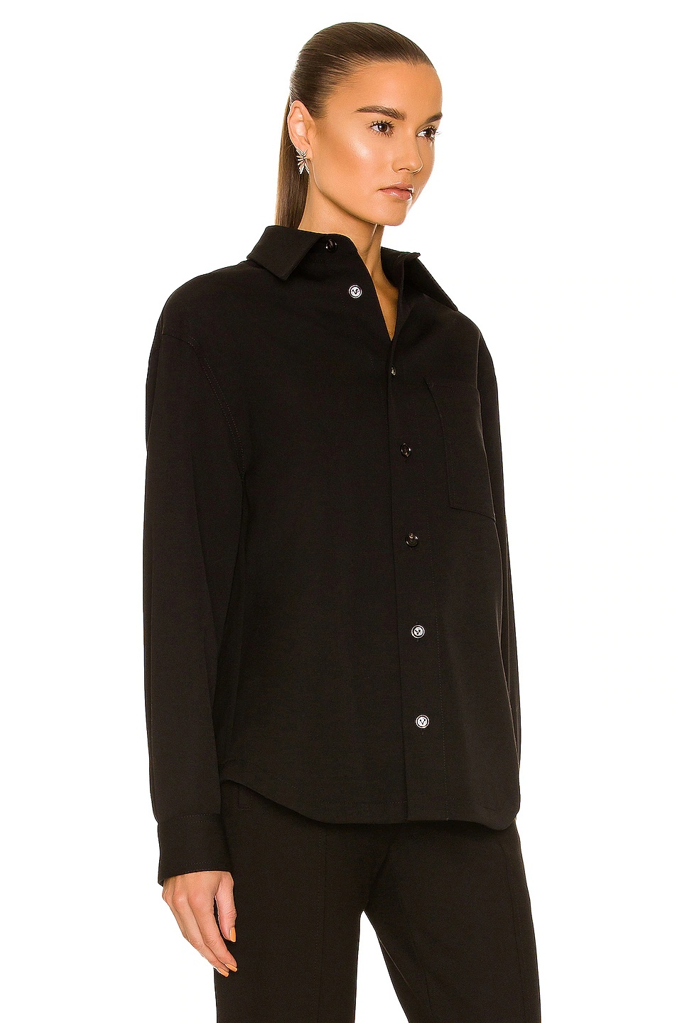 Oversized Grain De Poudre Shirt - 2