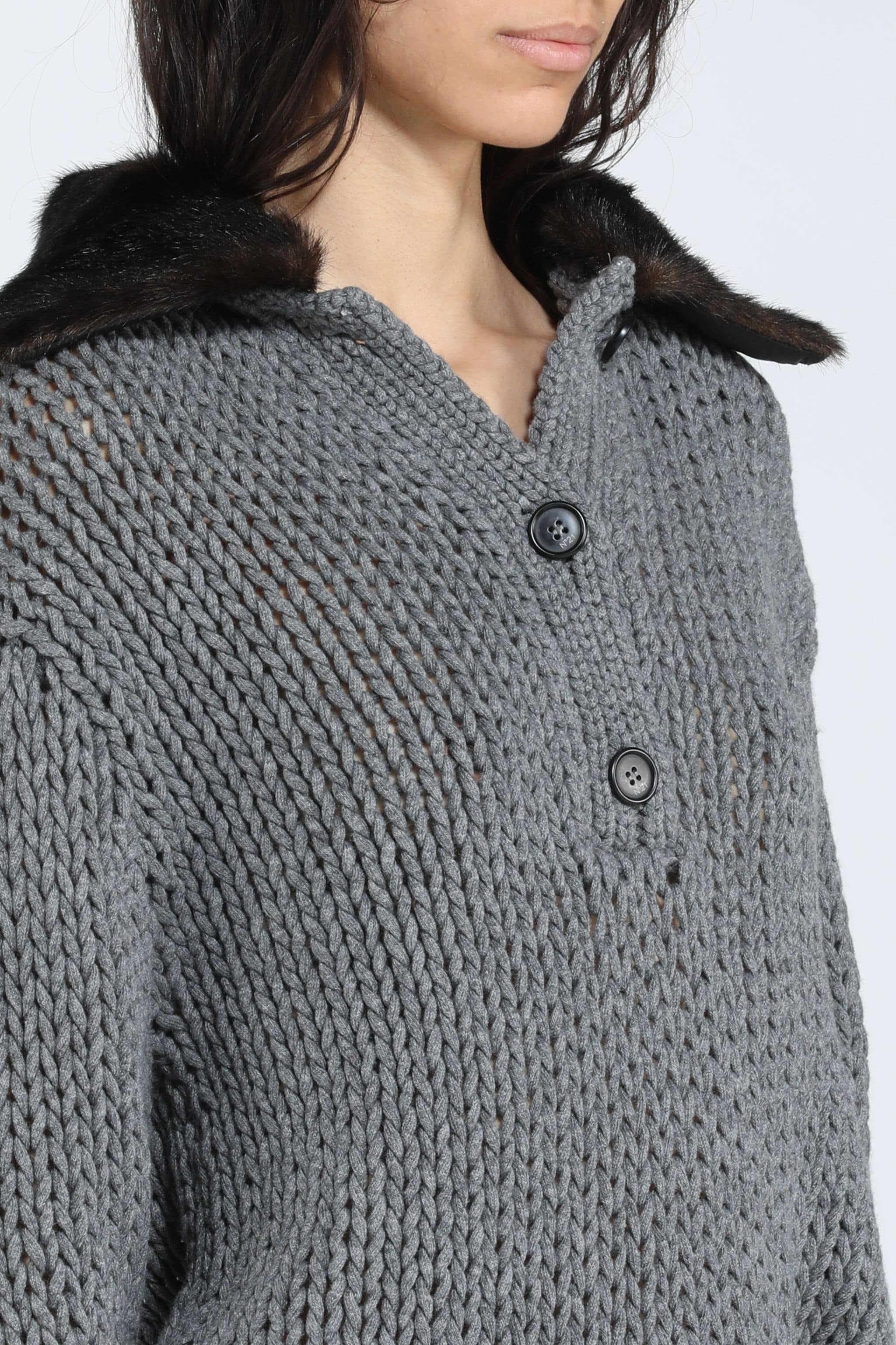 KNITTED POLO SWEATER - 5