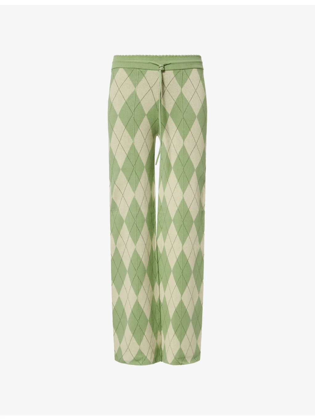 Argyle Knitted Cotton Trousers - 1