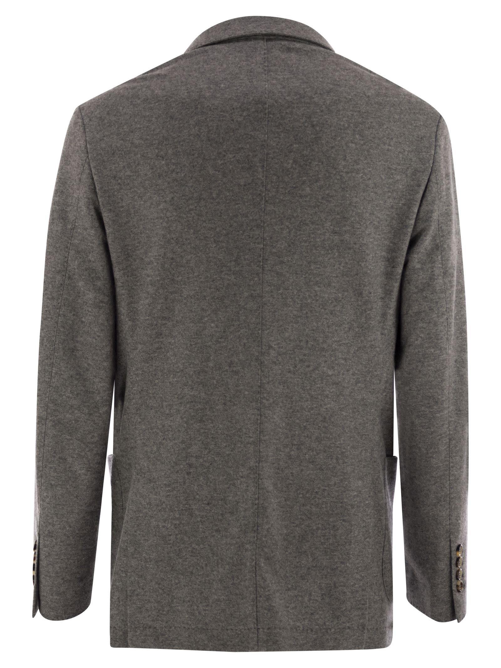Brunello Cucinelli Men Cashmere Jersey Blazer With Patch Pockets - 2