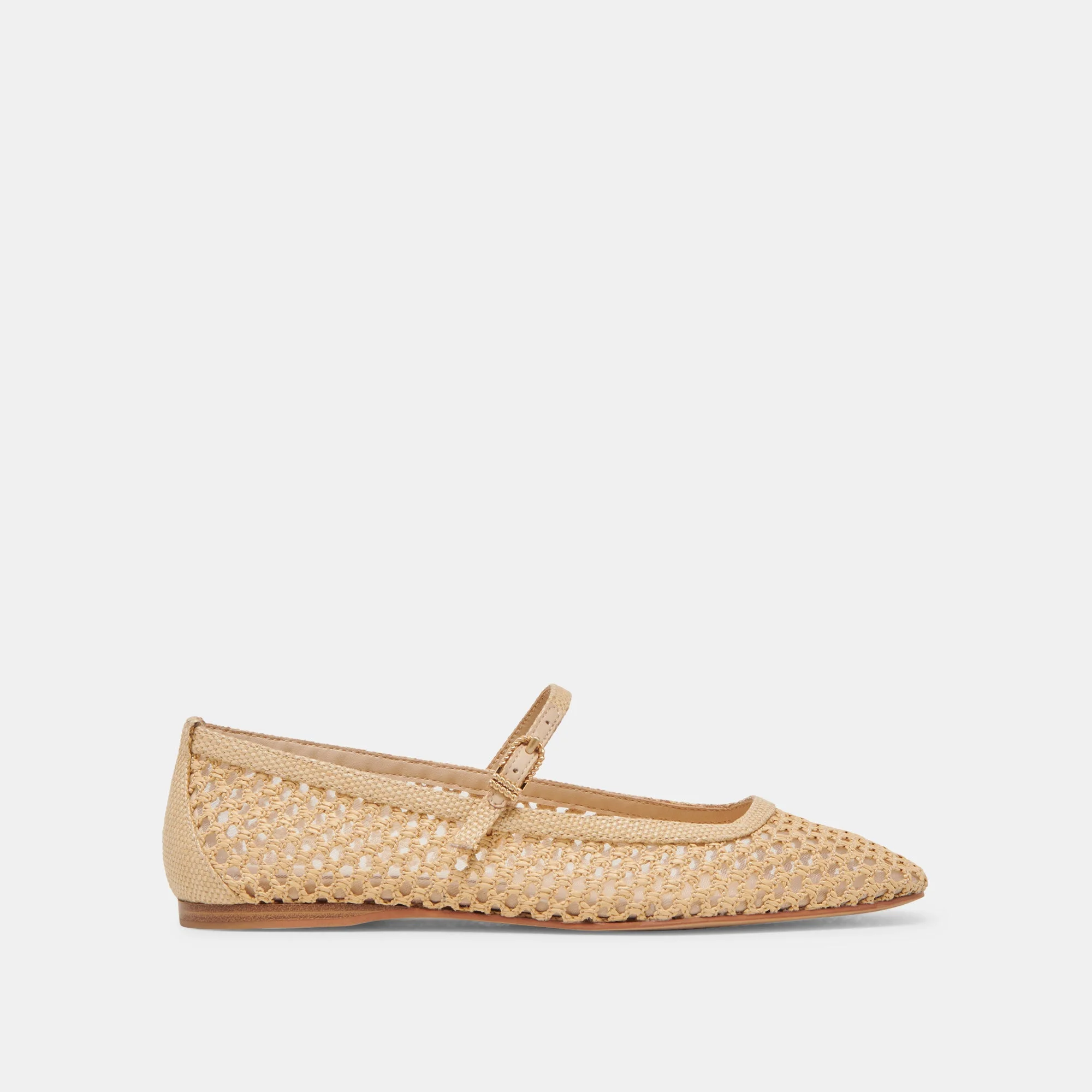 REYES BALLET FLATS LT NATURAL WOVEN RAFFIA - 1