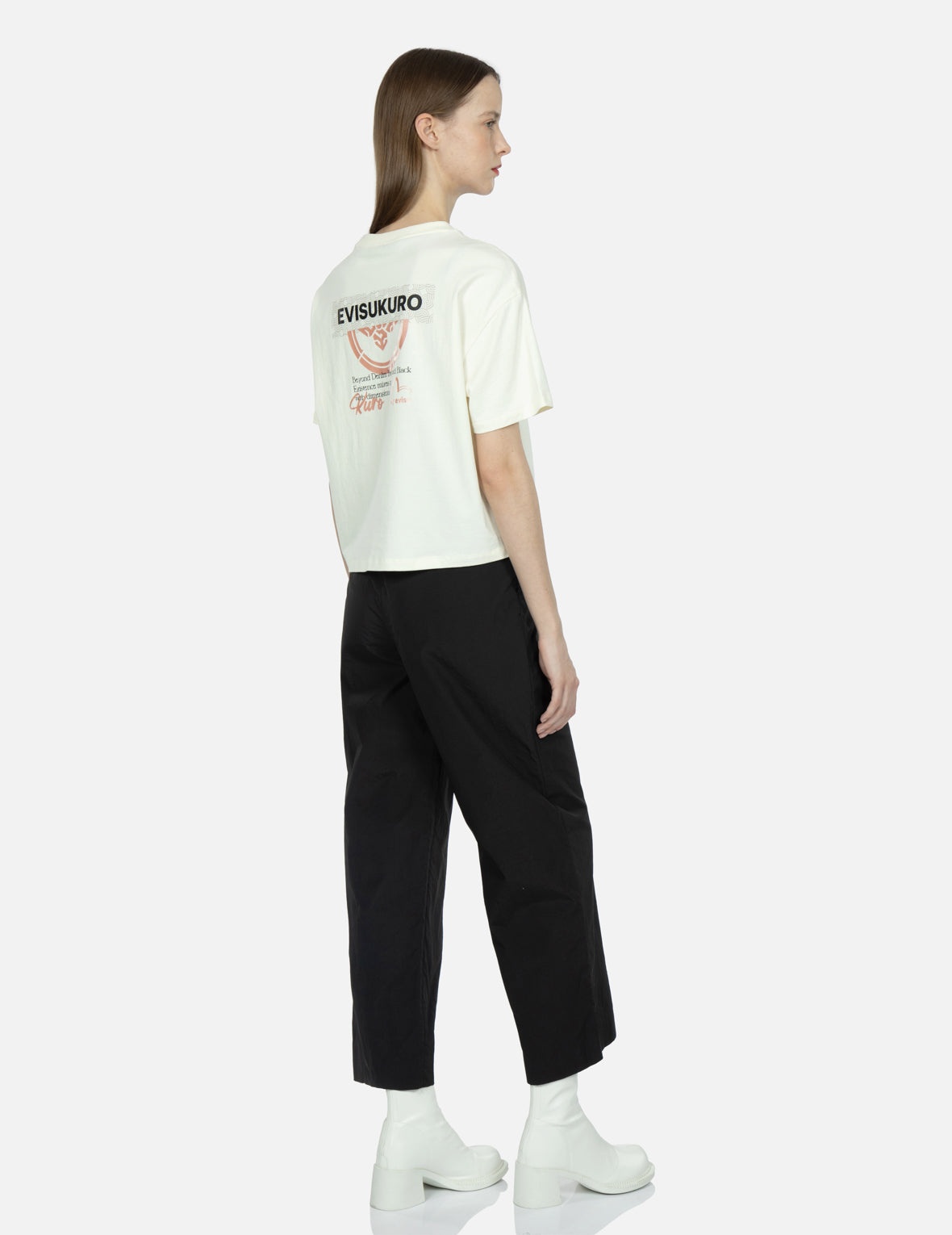 Cut-out Waist Straight-fit Pants - 4