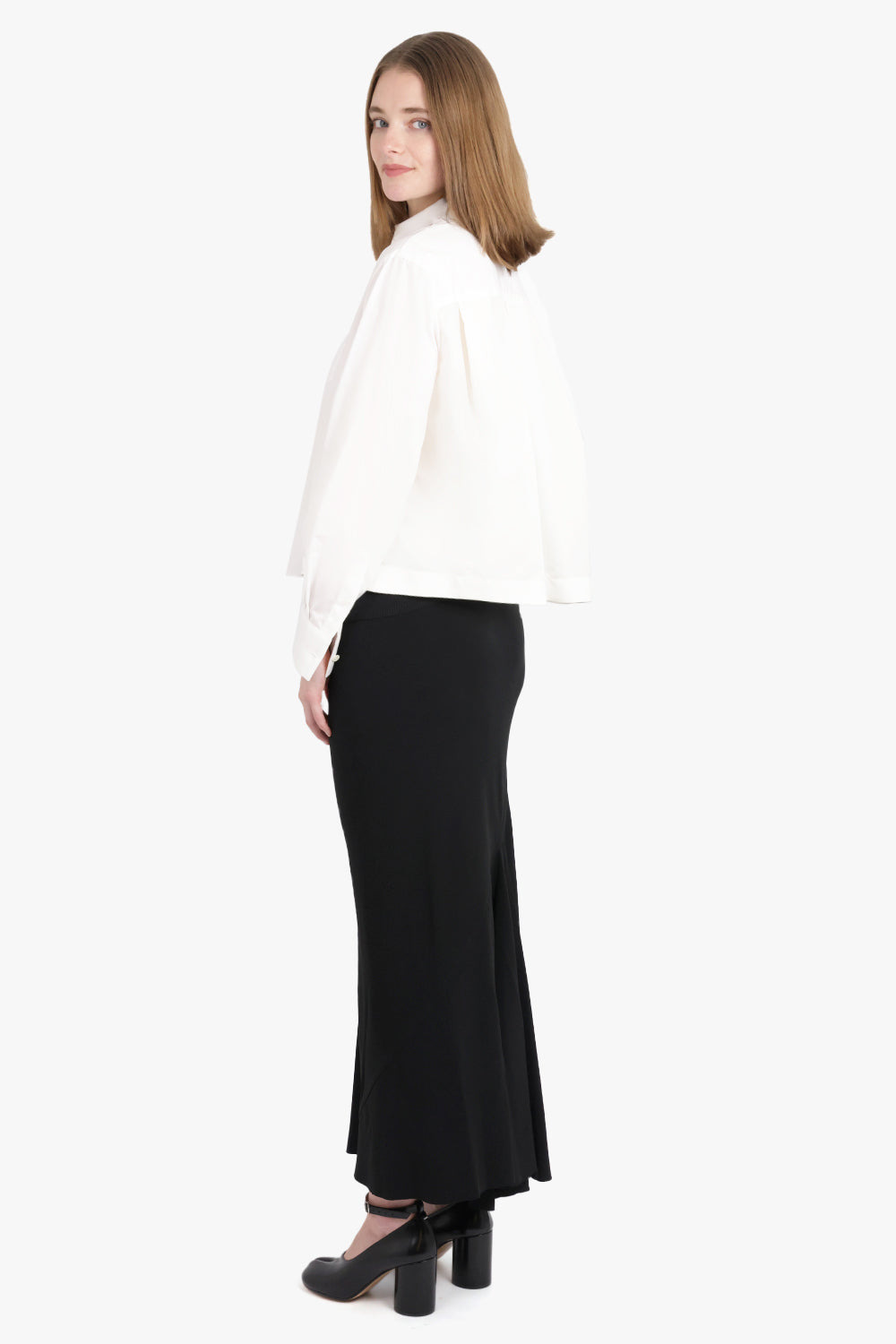 COTTON POPLIN X NYLON TWILL SHIRT | OFF WHITE - 6