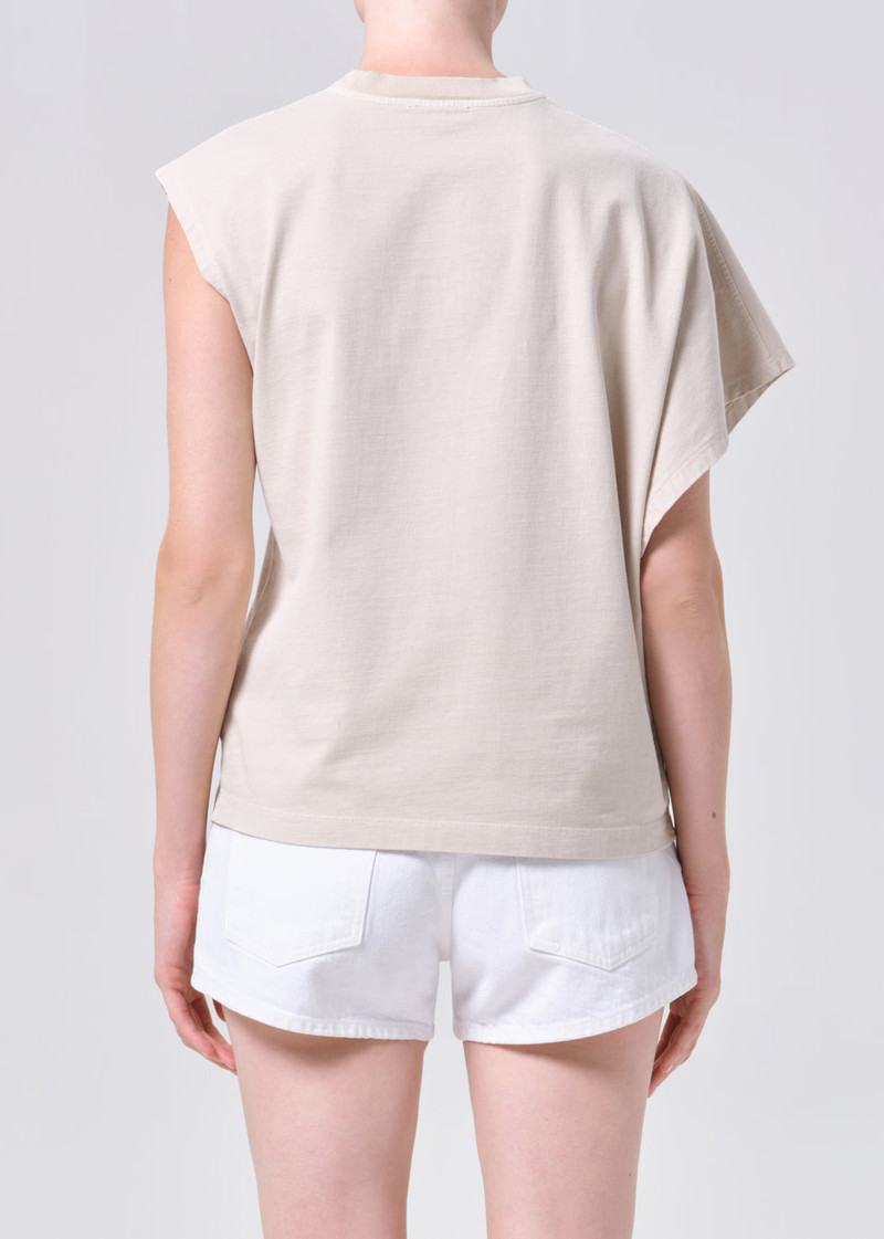 AGOLDE CORRINE TEE IN RICE GRASS outlook