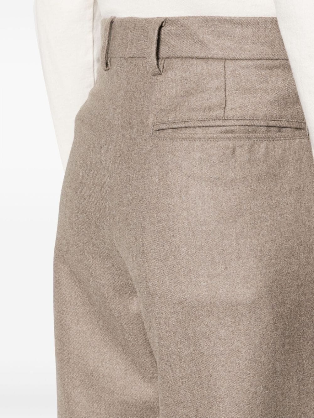 high-waist cashmere tapered trousers - 5