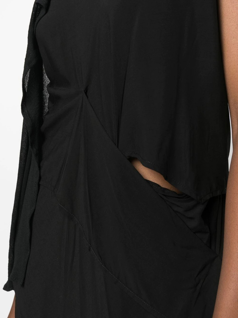 asymmetric cotton-blend dress 5