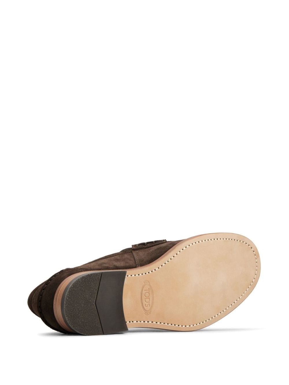 logo-debossed suede loafers - 5