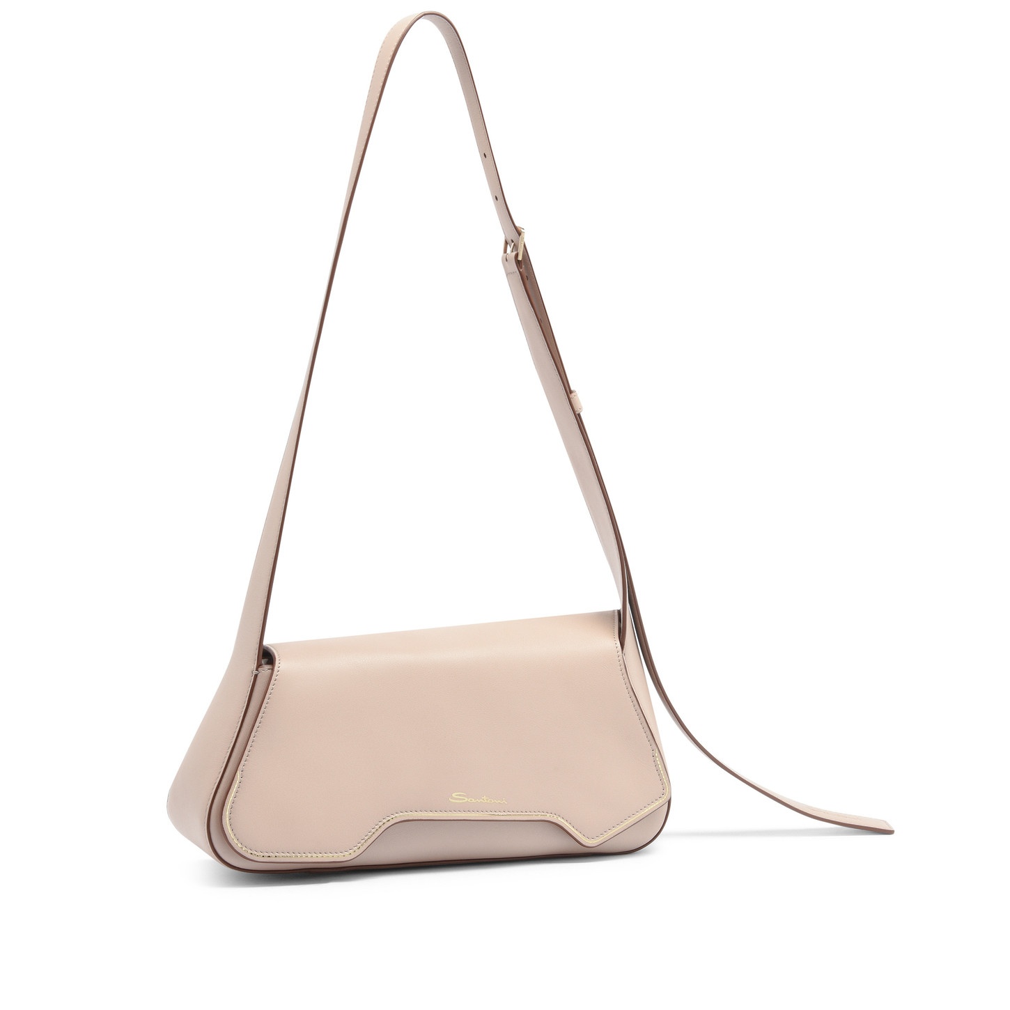 Beige leather The Pluto bag - 5