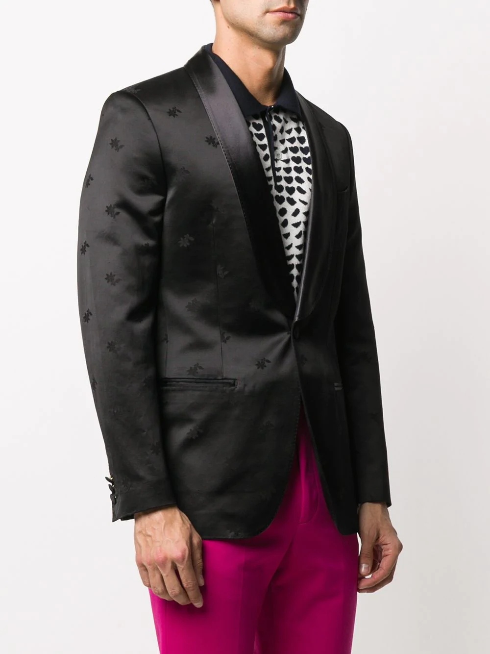 floral embroidered dinner jacket  - 3