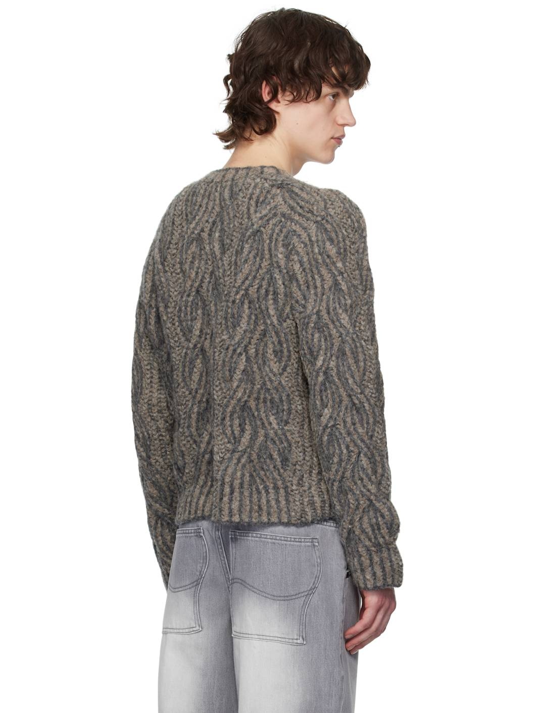 Taupe Plait Sweater - 3