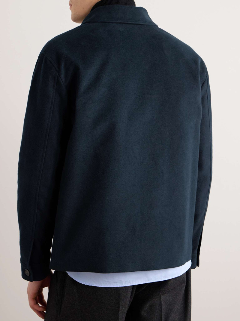 Double-Breasted Cotton and Cashmere-Blend Peacoat 4