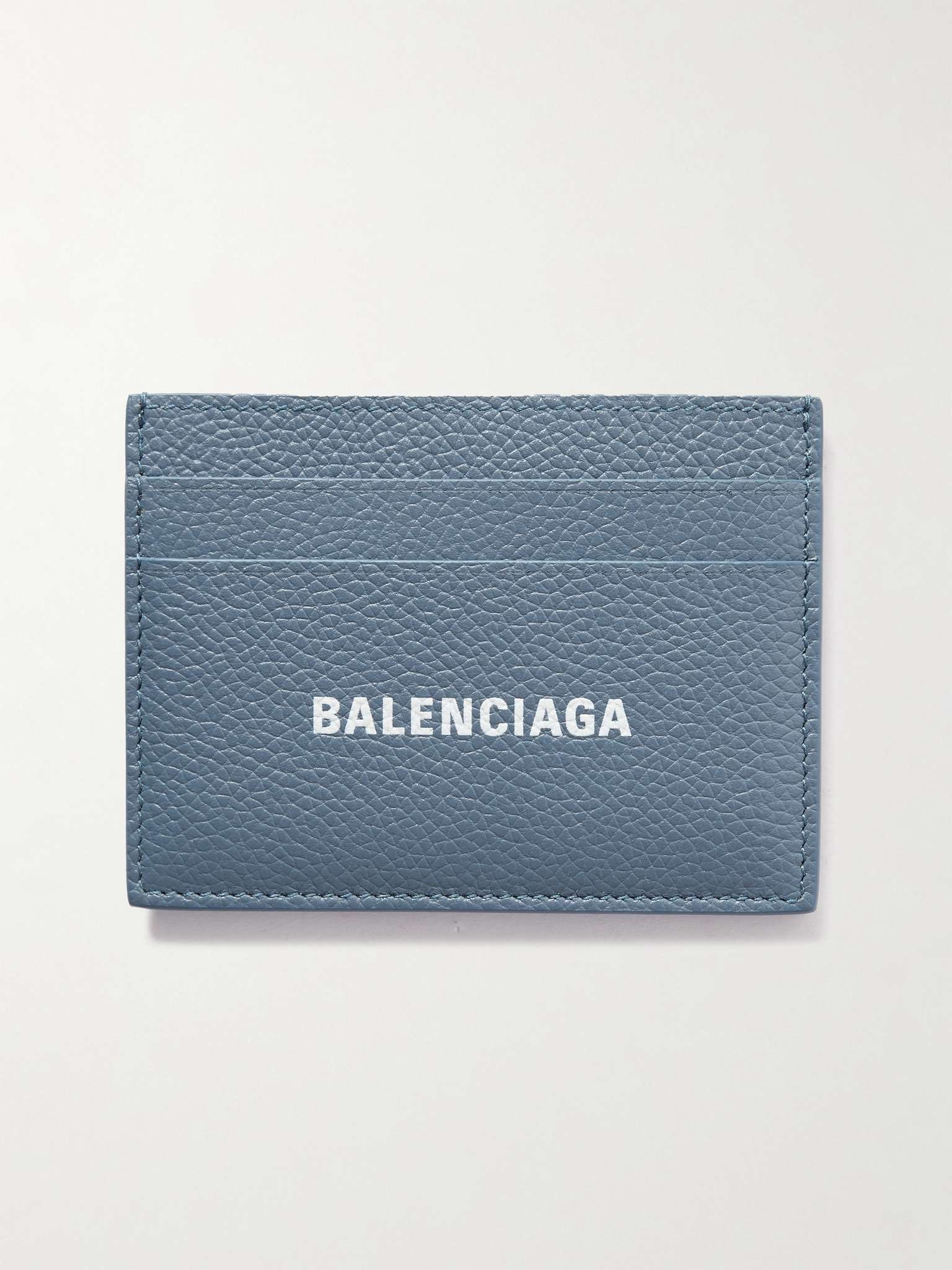 Logo-Print Full-Grain Leather Cardholder - 1