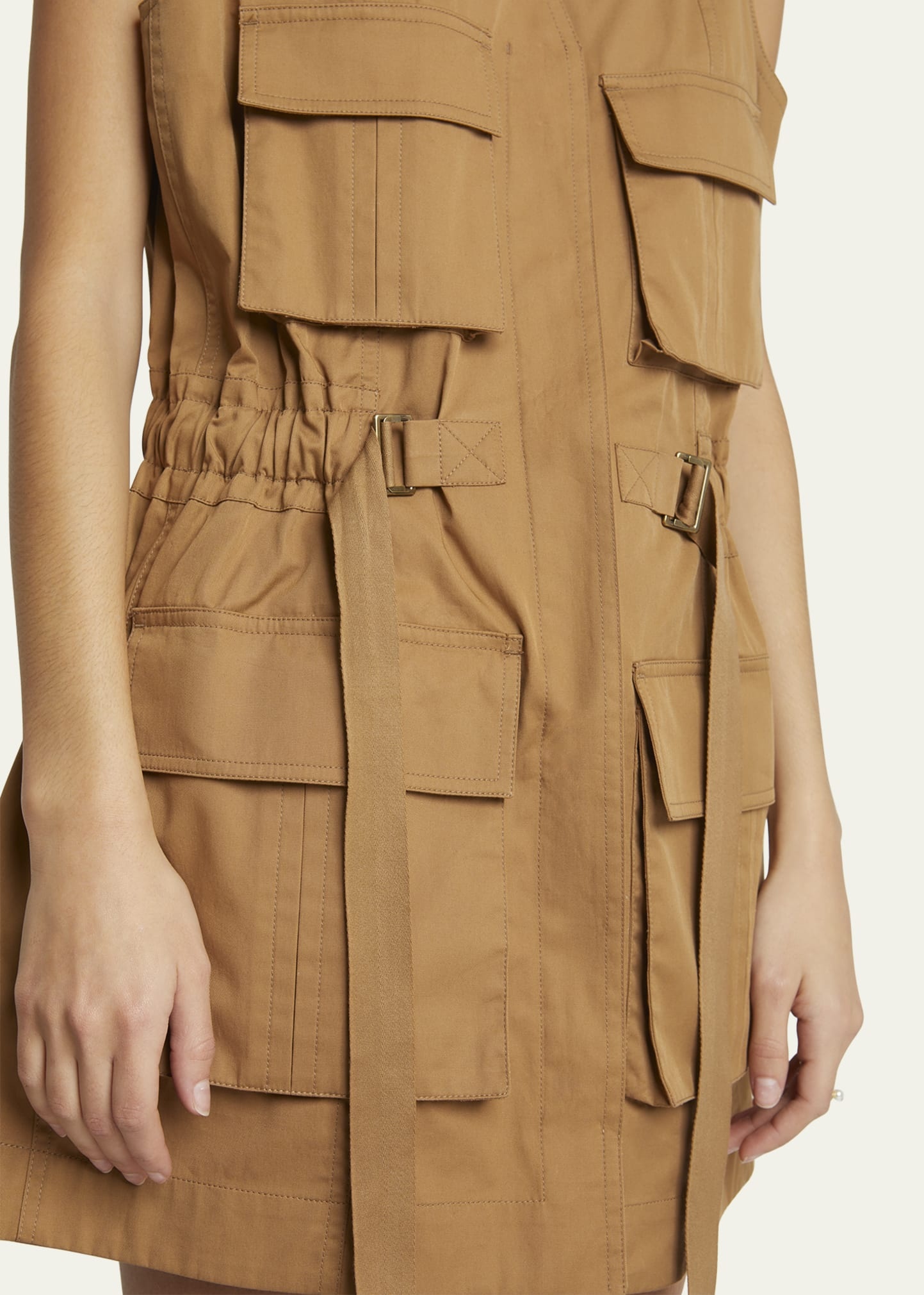 Belted Utilitarian Vest - 5