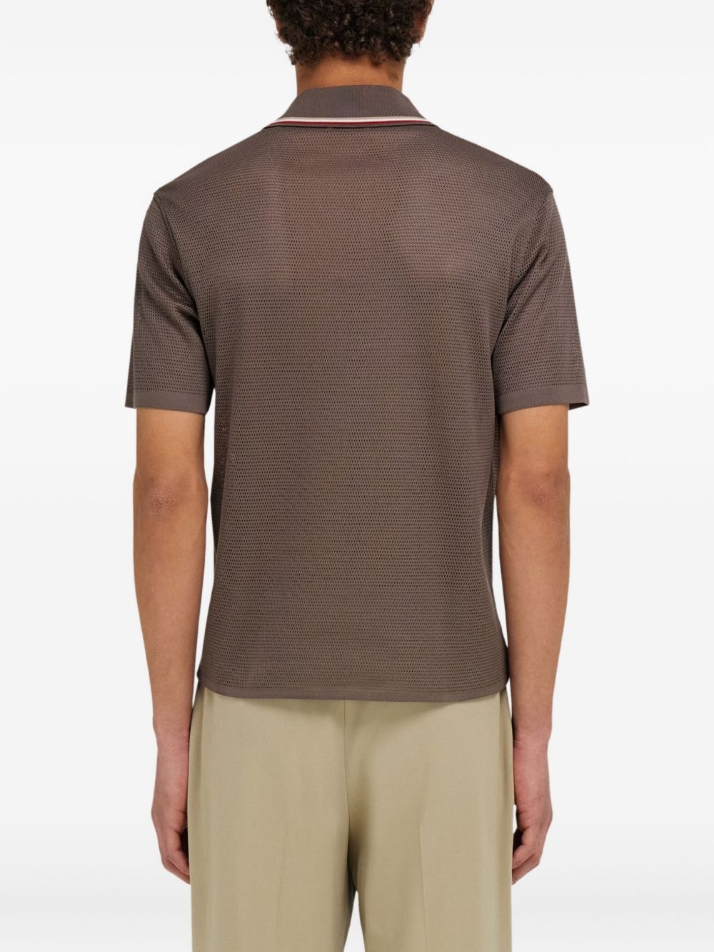 logo-embroidered polo shirt - 4