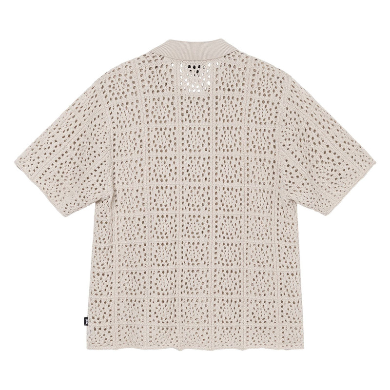 Stüssy Stussy Crochet Shirt 'Natural' outlook