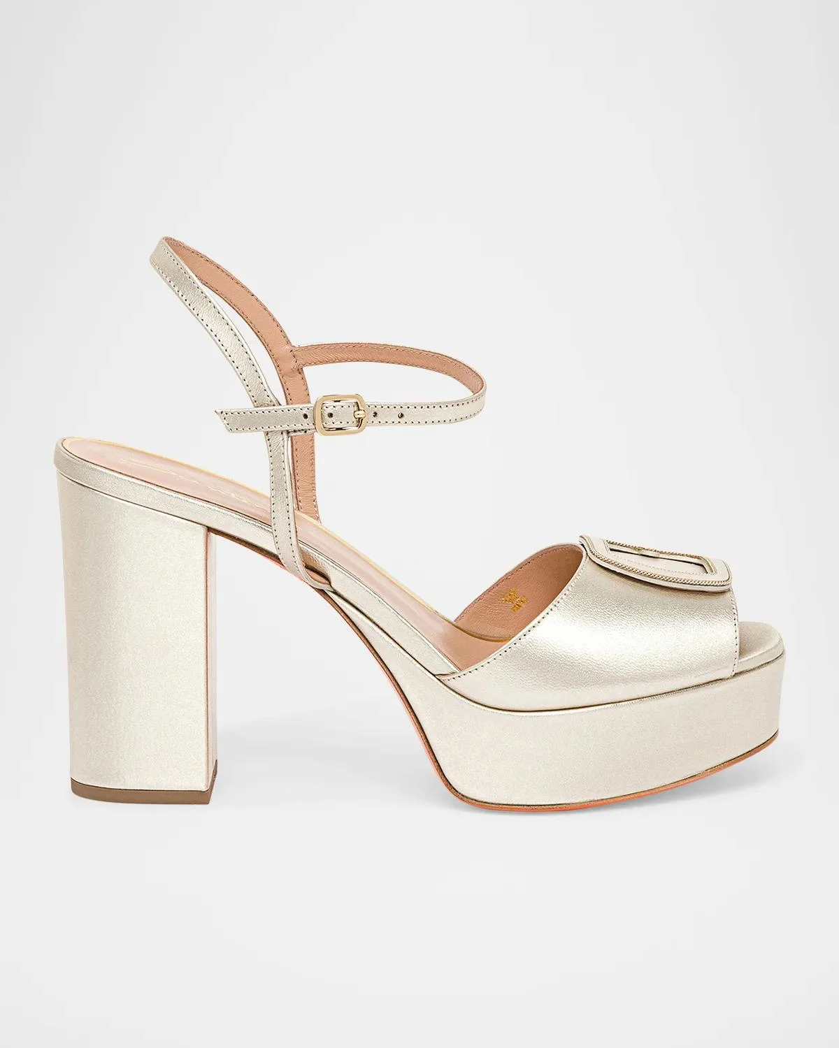 60mm Metallic Leather Platform Sandals - 1