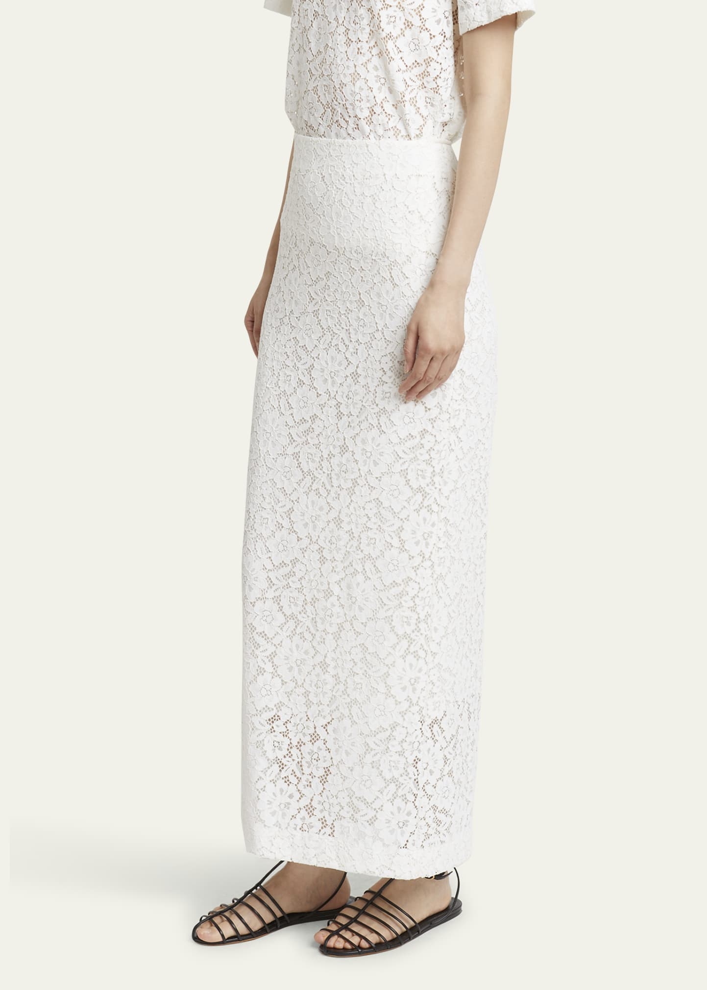 Jasmine Long Stretch Lace Skirt - 4