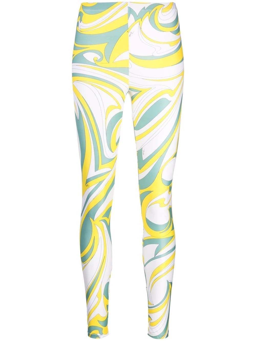 Vortici-print performance leggings - 1