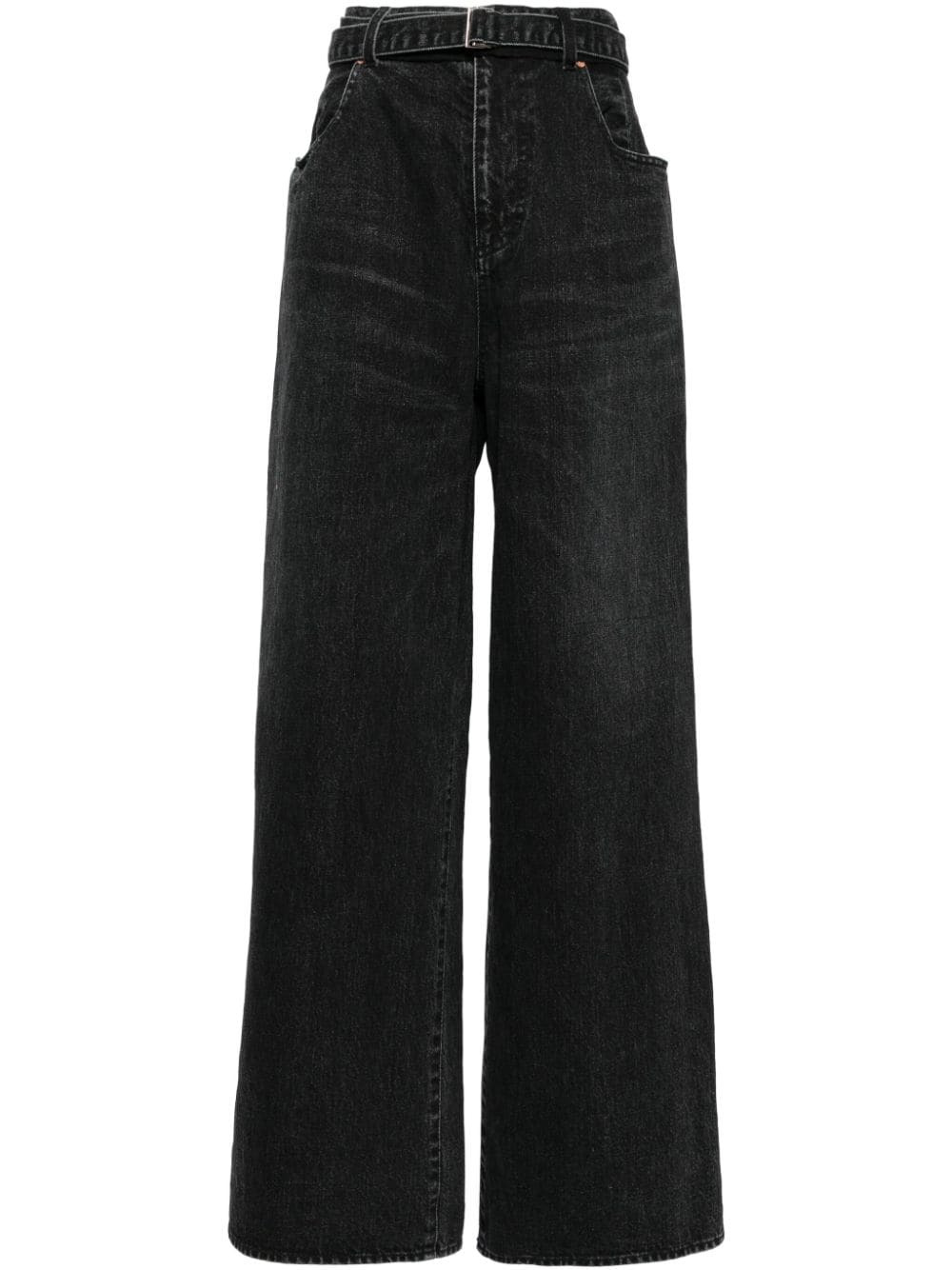 Sacai Women Wide-Leg Denim Jeans - 1