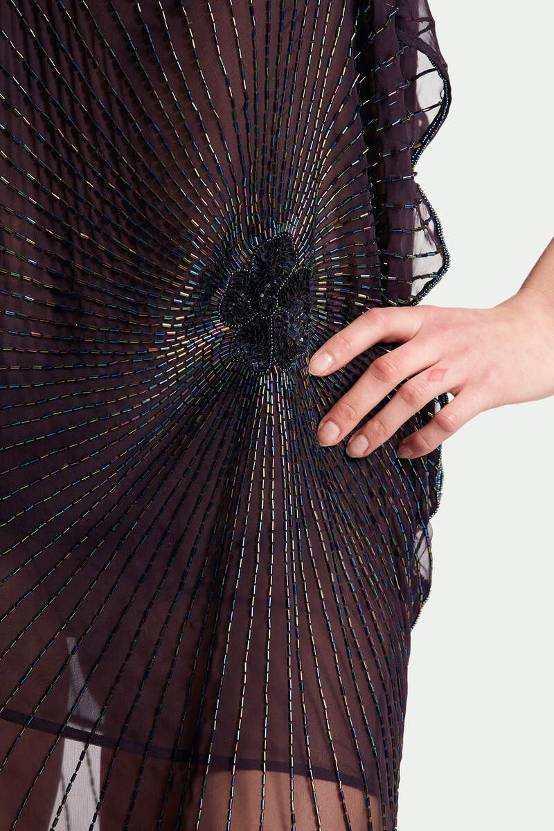 EMBROIDERY CHIFFON DRESS 6