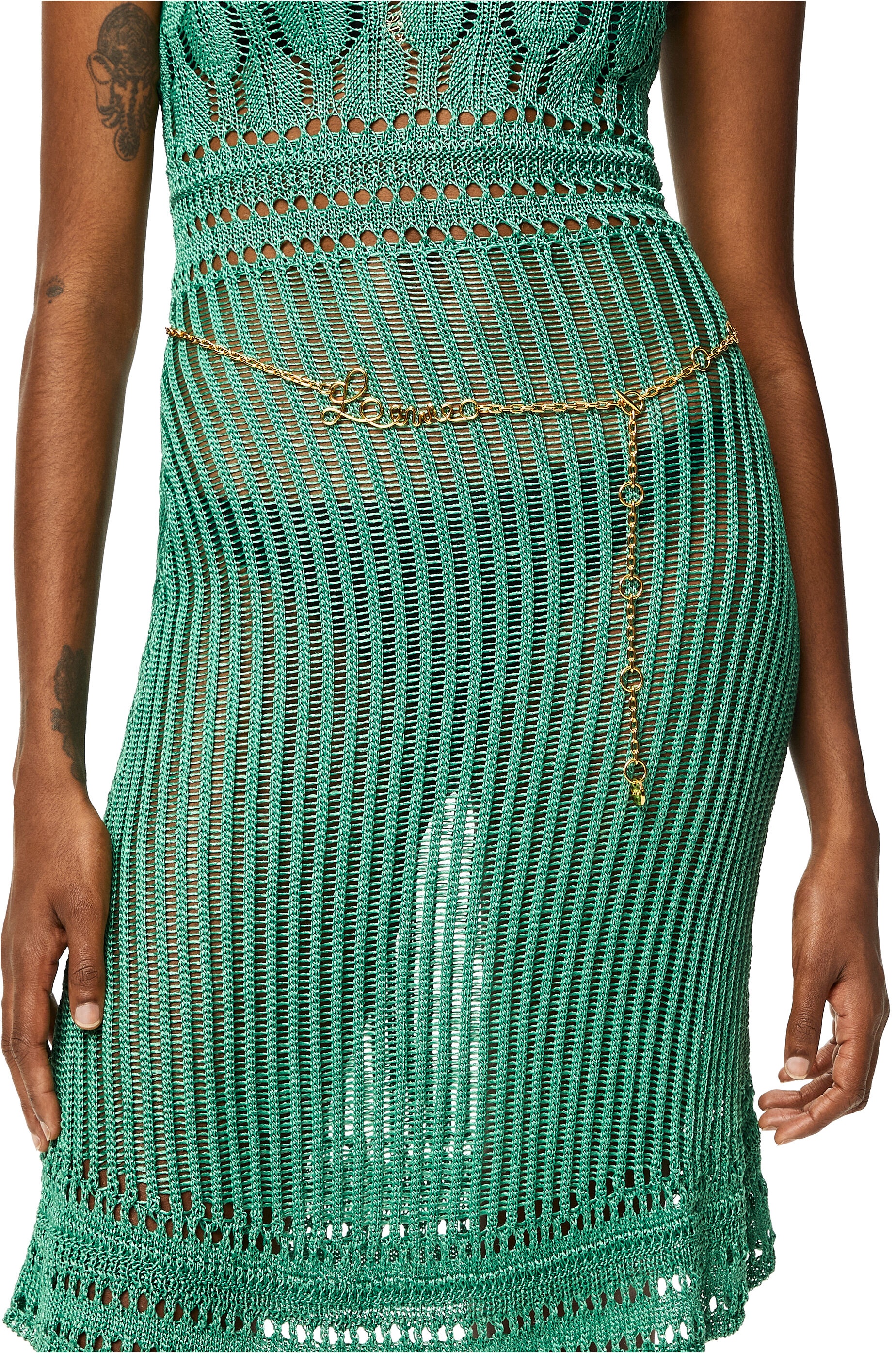 LOEWE chain belt in brass - 2
