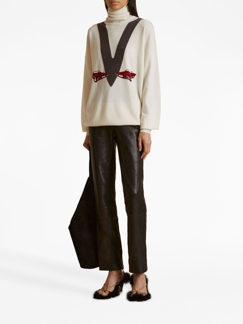 KHAITE Esmal jacquard-knit cashmere jumper outlook