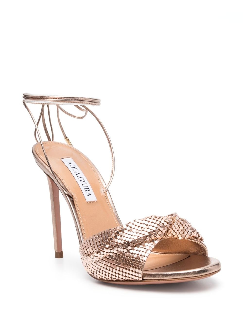 110mm embellished lace-up sandals - 2