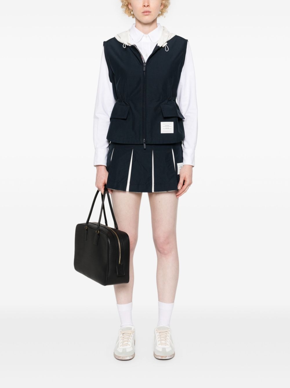 pleated ripstop miniskirt - 2
