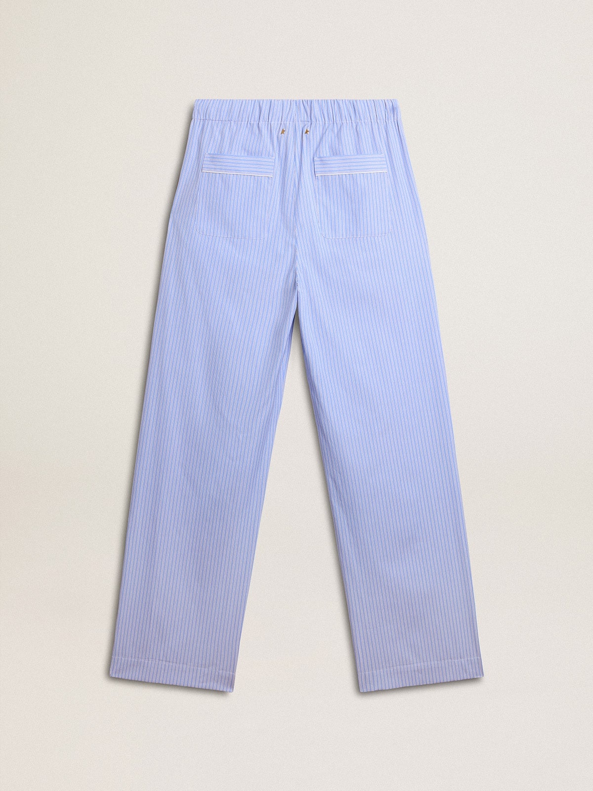 Women's joggers in striped cotton poplin - 5