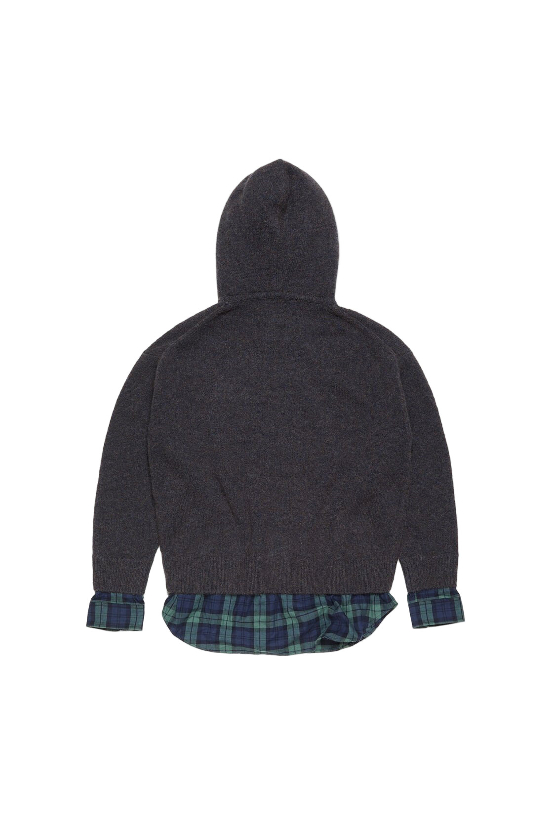 LAYERED WOOL HOODIE (GRAPHITE GREY) - 2