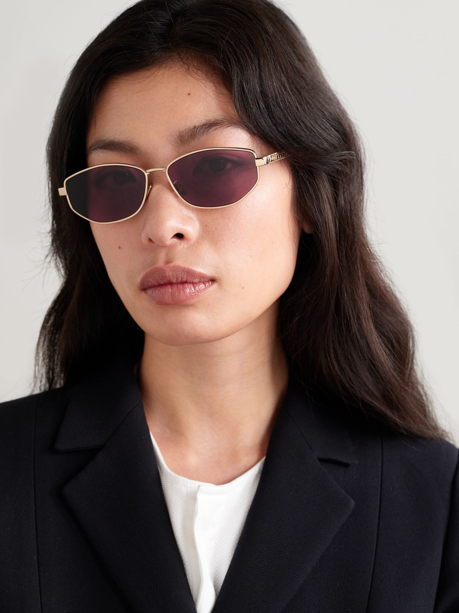DiorCannage B1U oval-frame rose gold-tone sunglasses Rose gold - 2