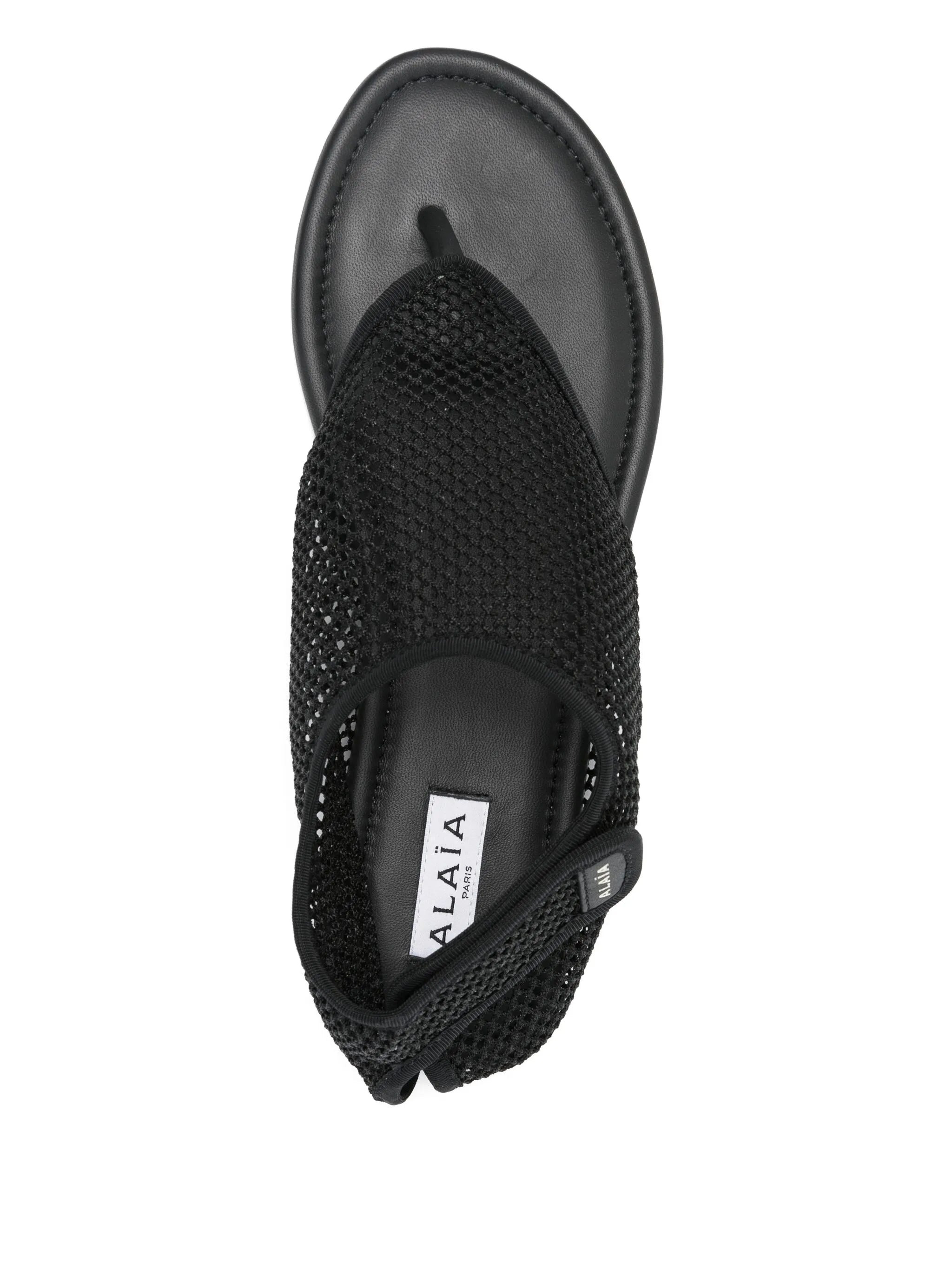 Alaïa Leather Flat Sandals - 2