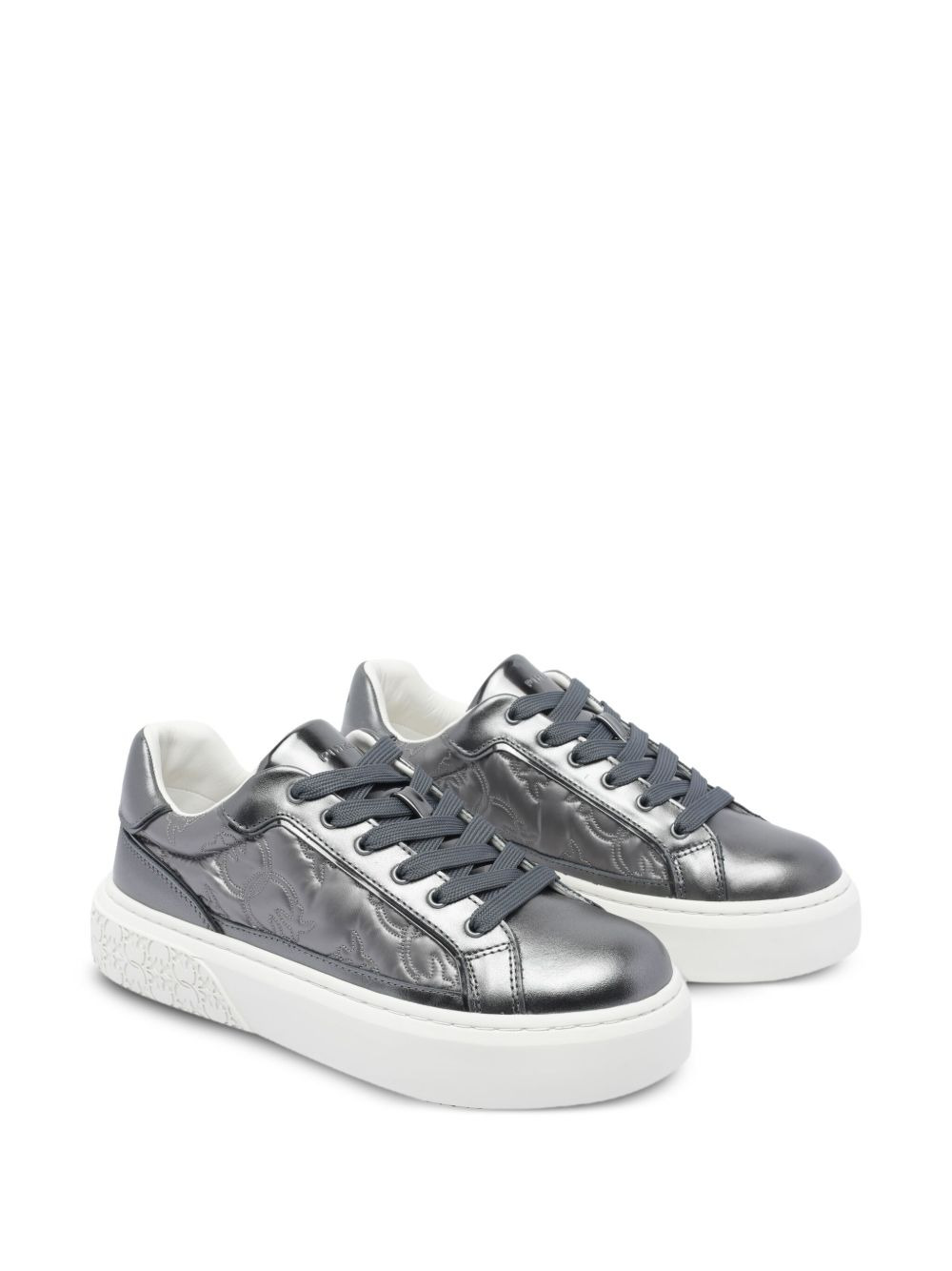 metallic platform sneakers - 2
