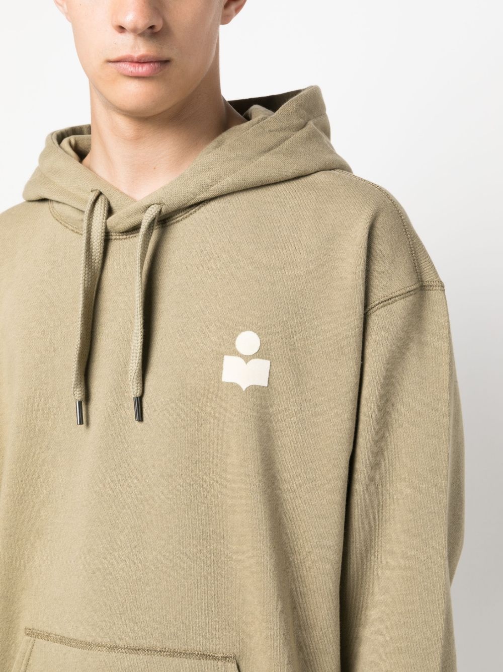 appliquÃ©-logo drawstring hoodie - 5